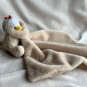 Kellytoy Tan Plush Full Body Chick Lovey Chicken Little W Rattle Security Toy